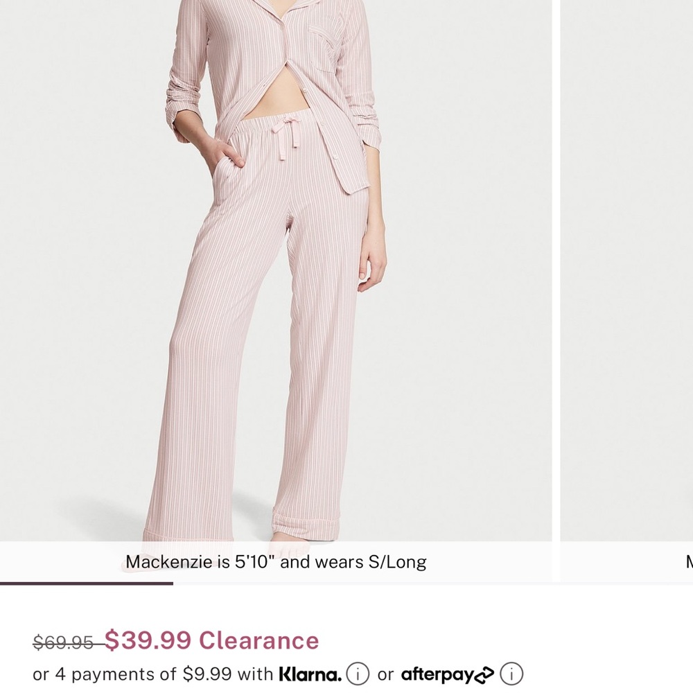 Pink Striped Pajama Set